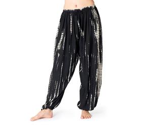 PANASIAM Harem Pants Bogota TieDy, Black White, M