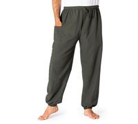 PANASIAM Harem Pants, Lounge Pants Cotton, Dark Gray, L