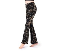 PANASIAM Leggings Batik with Flare, Black, M