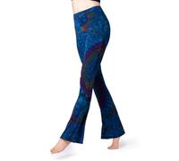 PANASIAM Leggings Batik with Flare, Blue Multicolor, L