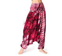 PANASIAM Pantaloni Aladin Batik 100% viscosa, Unisex, Comodi