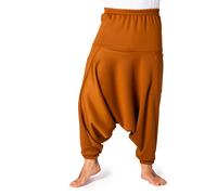 PANASIAM Pantaloni Aladin caldi, harem jogger in cotone, unisex