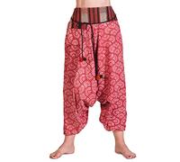 PANASIAM - Pantaloni Aladino, Realizzati a Mano in Cotone Resistente, Tasca, Taglia Unica da S a M, Azienda familiare