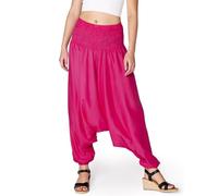 PANASIAM Pantaloni Aladino Tinta Unita Rosa Magenta L