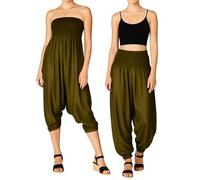PANASIAM Pantaloni Aladino Tinta Unita Verde Oliva L
