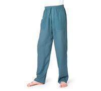 PANASIAM Pantaloni Estivi Leggeri - Cotone - Pantaloni Tessuto Donna & Uomo | Pantaloni 100% cotone, anche da notte, giornate molto calde, vita elasticizzata & coulisse, 2 tasche, leggermente trasparenti