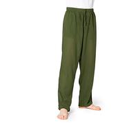 PANASIAM Pantaloni Estivi Leggeri - Cotone - Pantaloni Tessuto Donna & Uomo | Pantaloni 100% cotone, anche da notte, giornate molto calde, vita elasticizzata & coulisse, 2 tasche, leggermente trasparenti