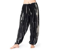 PANASIAM Pantaloni Harem Aladino Donna - Pantaloni Estivi Stile Boho Batik | Pantaloni comodi unisex, 2 lunghezze, 100% viscosa, taglio ampio, spiaggia, festival & yoga, pantaloni con vita elasticizzata