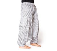 PANASIAM Pantaloni harem Geometrix design, Unisex, Tempo libero