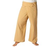 PANASIAM Pantaloni Pescatore Thai Cotone - Pantaloni a Portafoglio - Unisex | Pantaloni thailandesi, per yoga o arti marziali, vestibilità regolabile in 2 lunghezze, tecnica a portafoglio, tinta unita