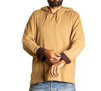 PANASIAM Pescatore H01 Camicia Felpa con Cappuccio Felpa con Cappuccio Tasche Bicolore 100% Cotone M L XL XXL