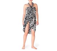 PANASIAM Sarong B906 black white leaves, L