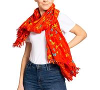 PANASIAM Sciarpa Donna & Uomo - Scialle XXL, Grande Stola Multicolore | Pezzo unico tinto a mano, 100% viscosa, stola XL, multifunzione: telo mare, pareo, gonna pareo, disponibile in 2 misure