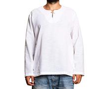 PANASIAM Shirt T01, Cotton, White, XXL, Longsleeve