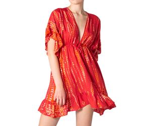 PANASIAM Sunset Abito Mini Tie-Dye - Abito corto da spiaggia donna, abito estivo