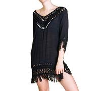 PANASIAM Tunica da Spiaggia Ibiza Donna - Abito Estivo Leggero 100% Cotone - Tunica Boho/Poncho da Spiaggia, Pareo & Kimono Cover-Up per Vacanze & Festival