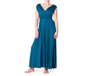 PANASIAM V-Neck Maxi Dress KOVA, Petrol, M