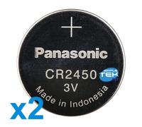 Panasonic Cr2450 Cr 2450 batteria al litio 3 V, 2 pezzi (confezione da 2)