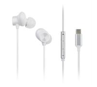 Panasonic RP-TCM225DEW Auricolari USB-C, Auricolari In-Ear, Cuffie con Cavo con Microfono e Telecomando Integrati, Bassi Potenti, Taglia Personalizzabile, Cavo da 1,2m, Bianche