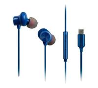 Panasonic RP-TCM225DEA Auricolari USB-C, Auricolari In-Ear, Cuffie con Cavo con Microfono e Telecomando Integrati, Bassi Potenti, Taglia Personalizzabile, Cavo da 1,2m, Blu