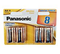 Panasonic - batteria alcalina bronzo aa lr6 blister*8