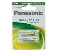Panasonic P-6/2Bc1900 Pile Aa, Ni-Mh, 1900 Mah, 1.2V, 2 Pezzi