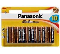 Panasonic - Batterie Alcaline, mantiene la carica fino a 7 anni in caso di non utilizzo - 10 pezzi
