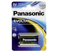 Panasonic batteries Batteria alcalina Panasonic EVOLTA 9 volt, LR61, 1 confezione, 9V, batteria premium con energia extra di lunga durata, batteria alcalina, Blu