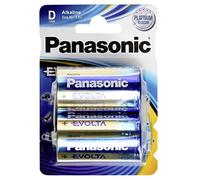 Panasonic batteries Batteria alcalina Panasonic EVOLTA Blister 2 D, LR20, confezione da 2, 1.5V, batteria premium con energia extra di lunga durata, batteria alcalina, blu