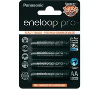 Panasonic BK-3HCDE/4BE Eneloop Pro Batteria Ricaricabile, 2500mAh, AA/Mignon/LR6