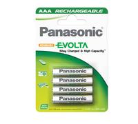 PANASONIC - C307013 - Pila ministilo AAA - 1,2V - Evolta - ricaricabili - Panasonic - blister 4 pezzi - 62478 - Conf. da 1 Pz. - C307013