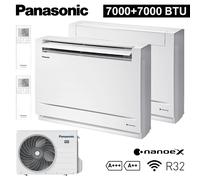 PANASONIC Climatizzatore dual console pavimento 7+7 con NanoeX