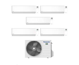 Panasonic Climatizzatore Penta Split Etherea White 9+9+9+12+18 con CU-5Z90TBE Inverter R-32 Wi-Fi