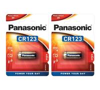 Panasonic Confezione da 2 blister da 1 batteria CR123 al litio power 3 V, CR-123AL/1BP