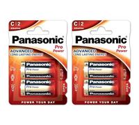 PANASONIC Confezione da 2 blister da 2 batterie Pro Power Gold LR14/C, 1,5 V