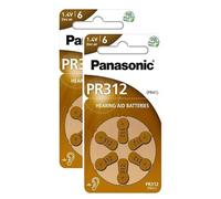 60 batterie per apparecchi acustici Panasonic PR41 312 marroni (10 fogli da...