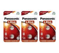 PANASONIC Confezione da 6 blister da 2 batterie LR44 Micro Alcaline, 1,5 V