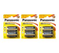PANASONIC Confezione da 3 blister da 2 batterie Power Bronze Baby C LR14-1,5 V