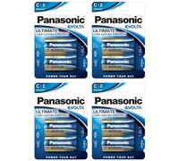 PANASONIC Confezione da 4 blister da 2 batterie Evolta Baby C LR14-1,5 V