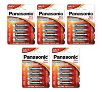 PANASONIC Confezione da 5 blister da 4 batterie alcaline Pro Power Gold AA/LR6-1,5 V