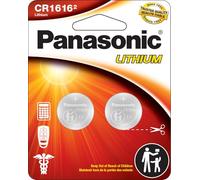 Panasonic CR1616 - Batterie a bottone al litio a lunga durata, 3,0 V, resistenti ai bambini, confezione da 2 batterie