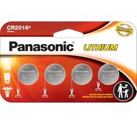 Panasonic CR2016 3.0 Volt Long Lasting Lithium Coin Cell Batteries in Child Resistant, Standards Based Packaging, 4 Pack