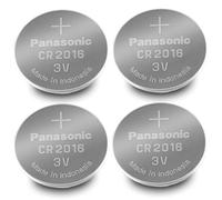 Panasonic CR2016-4 CR2016 - Batteria a bottone al litio, 3 V, confezione da 4