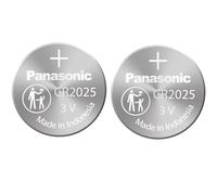 Panasonic CR2025 3V Lithium Coin Battery, 2 Pack (CR-2025PG/2B)