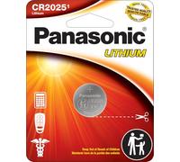 Panasonic CR2025 - Batterie a bottone al litio a lunga durata, 3,0 V, resistenti ai bambini, confezione da 1 batteria