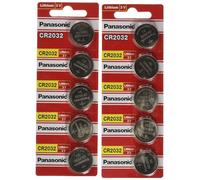 Panasonic Cr2032 - Batterie a bottone, al litio, 3 V, Dl2032 Ecr2032 10 pezzi