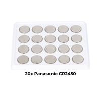 Panasonic CR2450 - 20X Batterie A Bottone Al Litio 3 V, 620 mAh (IEC CR2450)