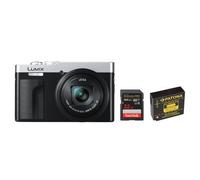 Panasonic DMC-TZ99 + batteria ricaricabile Patona BLG 10 + scheda SD SanDisk 32 GB Argento/nero