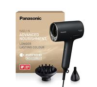Panasonic EH-NA0J Asciugacapelli nanoe MOISTURE+ e Minerale, if Design Award 2023, Diffusore e Bocchetta Concentratrice, Modalità Alternata Calda e Fredda, Cura della Pelle, Potenza 1600W, Nero