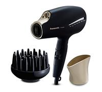 Panasonic EH-NA9J-N895 - Asciugacapelli pieghevole avanzato con diffusore, nanoe e tecnologia a doppio minerale, riduce l'effetto crespo, i danni e le doppie punte, nero e oro champagne